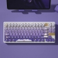 Angel Purple Rabbit 104+18 Clear PC+PBT Dye-subbed Pudding Jelly Keycaps Set OEM Profile Mechanical Keyboard